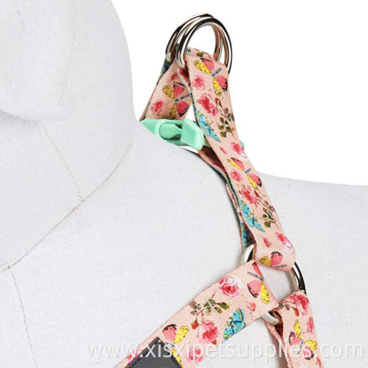 Butterfly and Floral Inspired Sublimation Dog Harness